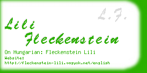 lili fleckenstein business card